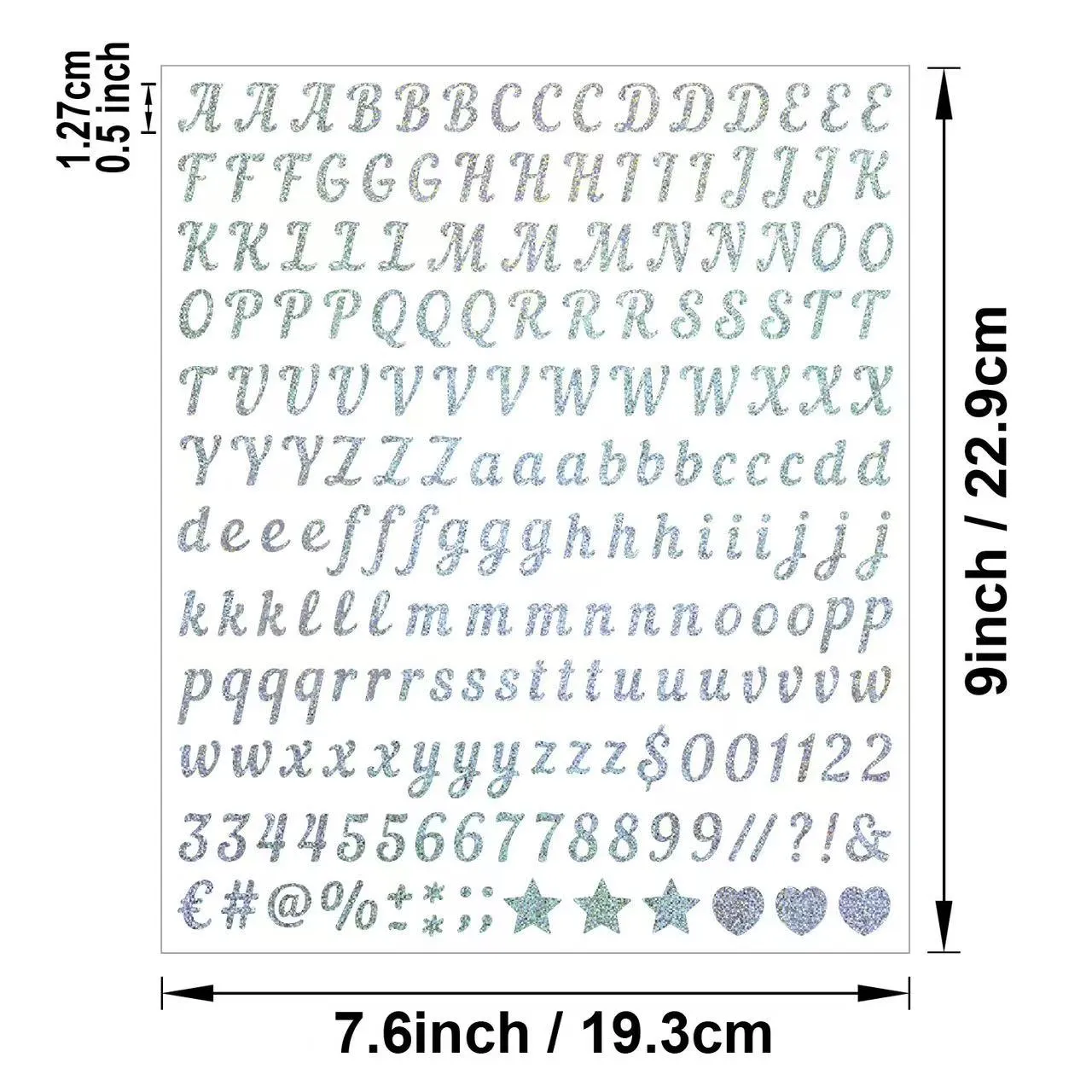 Əlifba və rəqəmsal qumdaşı dekorativ stiker