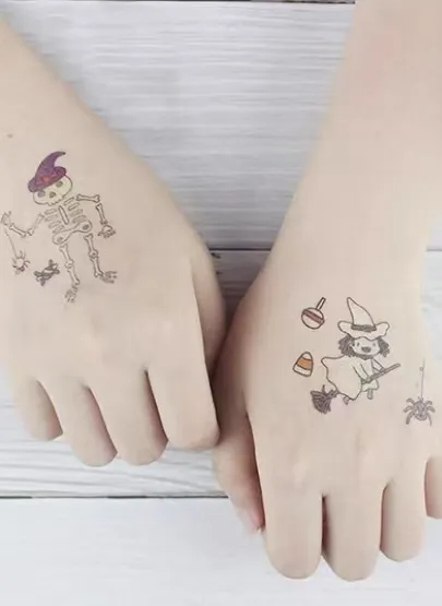 Halloween Gecə Parıltısı Tatu etiketləri